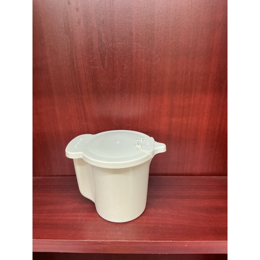 Vintage Tupperware Almond Creamer Pitcher Flip Top Lid 574-23 Made in Belgium